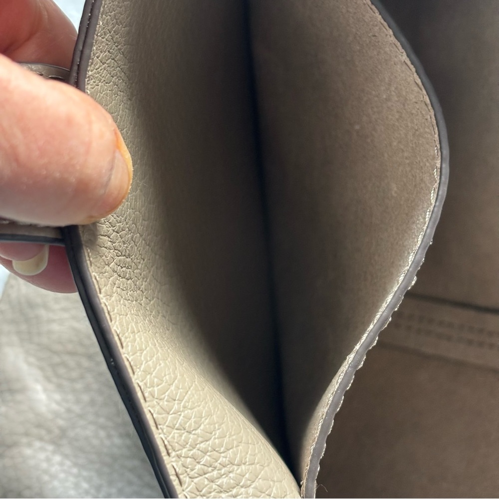 Banana Republic Leather Crossbody Hobo Bag in Taupe - Picture 9 of 13